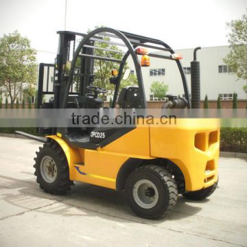 Rough Terrain forklift truck CPCD25,load 2500kgs,CE