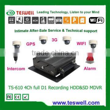 3G Mobile DVR H.264 4 Channel HDD & SD Mobile DVR WIFI GPS Google Tracking