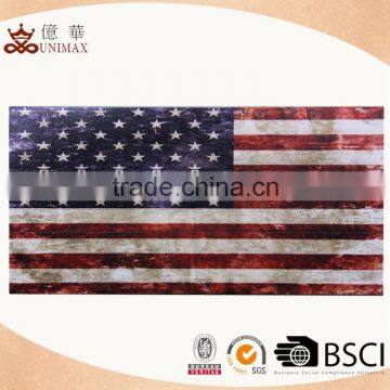 USA flag durable wooden wall plaque with top quality