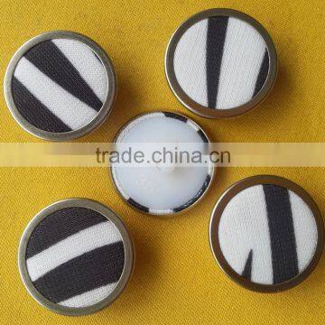 Metal Ring Fabric Covered Shank Button -- F1522 photo-2