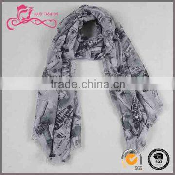 China bulk sale cheap winter scarf for women,new pretty 100% polyester silk feel scarf