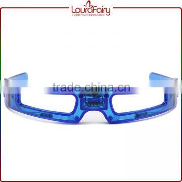 Laura Fairy Cheap Promotional Plastic Blue LED Light Up Party Sunglass For Fun photo-2