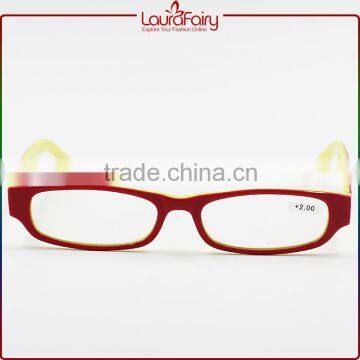 Laura Fairy Personal Red Yellow Plastic Acetate Japanese Optics Reading Glasses 2.0 photo-2