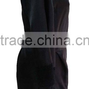 Comfortable Women Black Satin Lace Robe photo-5