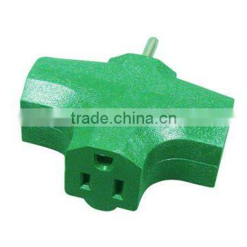 3 outlet grounding adapter