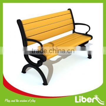 Wenzhou manufacturer modern wooden steel frame public seating used park benches park chairs for sale LE.XX.047