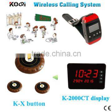 Restaurant Table Buzzer Wireless Service Call System Restaurant Wireless Ordering Service For Customer Wrist Watch Pager Set