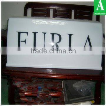 Outdoor vacuum form white PMMA light box