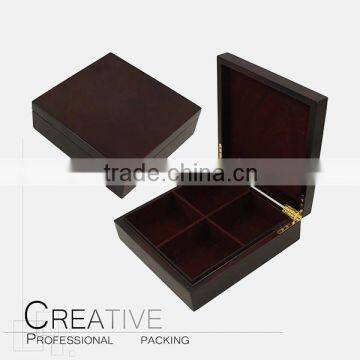 Luxury classic wooden tea box with 4 compartments                        
                                                Quality Choice