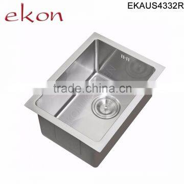 Customized Crazy Selling Single Bowl Undermount Stainless Steel Handmade Small Kitchen Sink