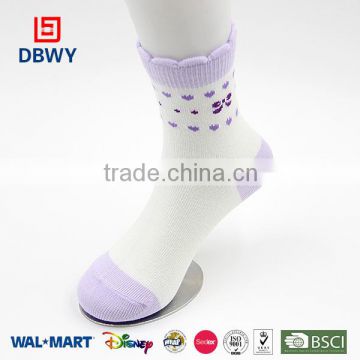 Fashion Heart Bowknot Jacquard Cotton Baby Sock