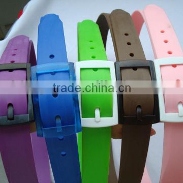 Custom plastic belt with adjustable buckle