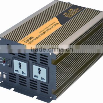 500W DC 12V/24V TO AC110V/220V off grid pure sine wave solar power inverter with UPS charger