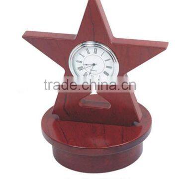 wooden star plaque/clock