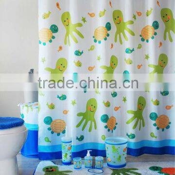 Hot sale sea world Matching shower curtain and accessories bathroom set