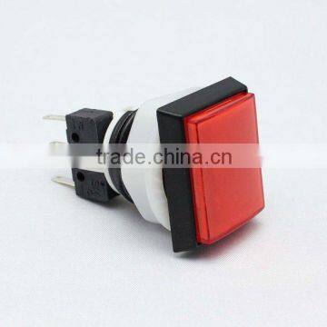 rectangle red plastic push button switch electric pushbutton switch with LED light Emergency button