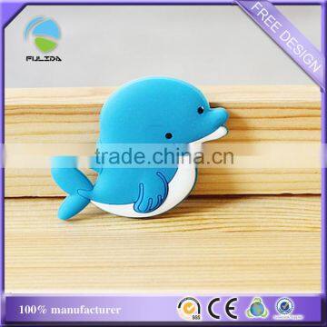 dolphin promotional soft PVC rubber fridge magnet/rubber magnet soft magnet