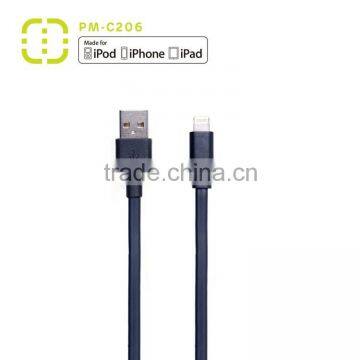 new design MFI flat cable for apple iphone6s/mfi cable manufacture