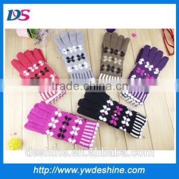 wholesale butterfly flower womens winter gloves ST141