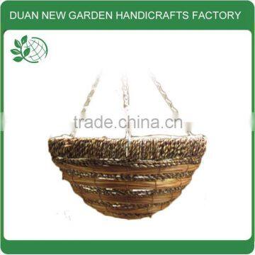 12 inch wicker round hanging flower baskets wholesale