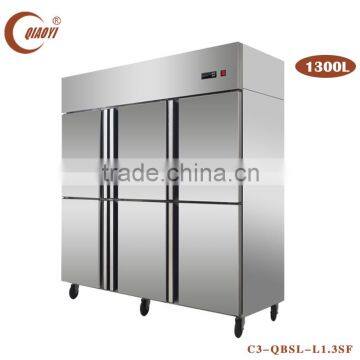 C3 1300L 6-door Double-temperature Upright Commercial Refrigerator Freezer for Restaurant