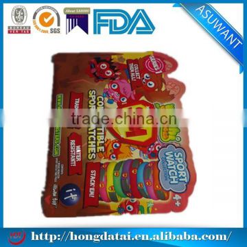 Special shaped three sides sealed custom plastic bags