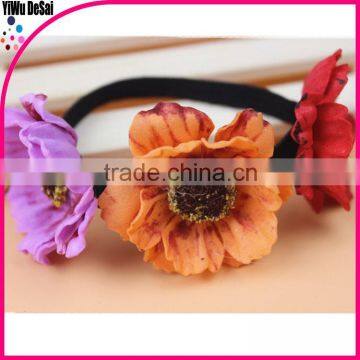 Lovely artificial flower bracelet decoration girl knit bracelet beautiful girls bracelets