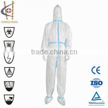 Disposable taped with strip microporous ebola protective suits