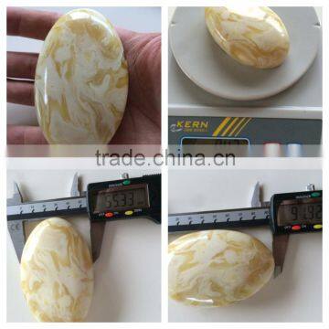 White amber pendant, Natural Baltic Amber pendant, Amber caboshon