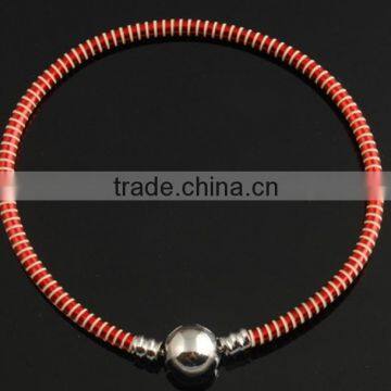 2016 DIY PU Bracelet Chain heart 3mm size suit for big hole beads and charms--OEM is welcome