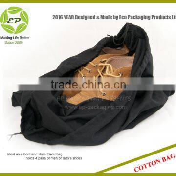Cheap Bulk Drawstring Cotton Bag With Logo Print For Shoes and Purse photo-2
