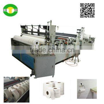 Economic full-automatic jumbo roll toilet tissue paper roll machine with factory price