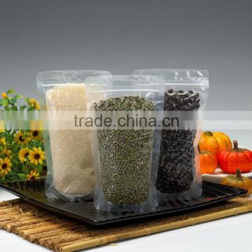 clear food packaging stand up pouch plastic zipper bag