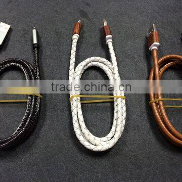 8 pin fast charging leather usb cable for Phone