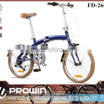 20 inch blue adult folding bike/foldable bicycle/folding bicycle for Brazil (PW-FD20308)