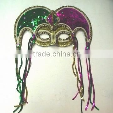 Sequin Jester Mask (Mardi Gras Mask)