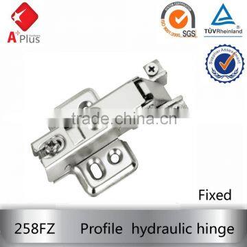 Fixed soft closing 95 degree aluminum door pivot hinge