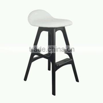 Solid Wood Design Bar Stool Leisure Beach Wood Bar Chair With Soft Mat photo-6