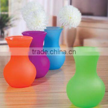 beautiful colored bottle glass vase