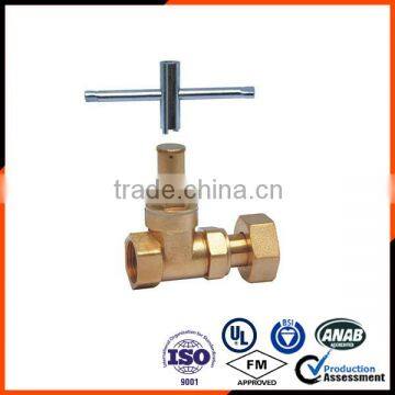 Forged lockable brass gate valve for water meter