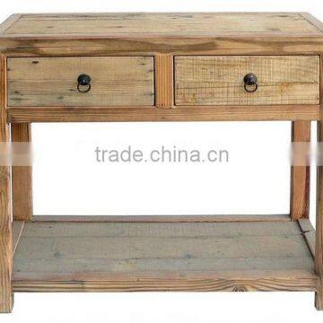 Simple earthy raw wood tone side table,Ming style wooden console table