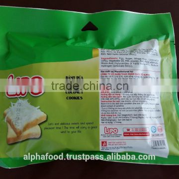 LIPO Coconut crispy biscuit 230g/bag for Thailand, Malaysia, Cambodia