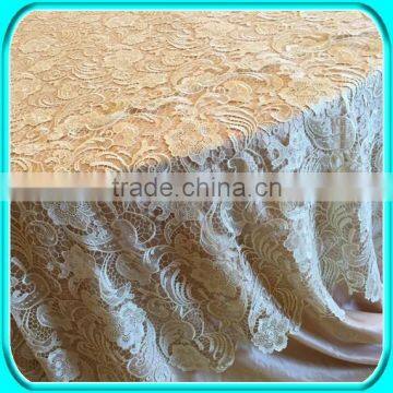 IVORY EMBROIDERY CHEMICAL WEDDING TABLE COVER                        
                                                Quality Choice