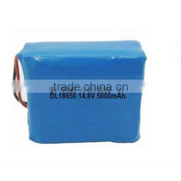 Rechargeable li-ion battery pack 14.8V 5000mah 4S2P 18650 cylindrial battery cells