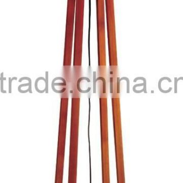 newest design wood floor lamp in red painting tripod base with square fabric lampshade                        
                                                Quality Choice