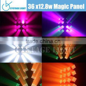 36X12.8W Quad RGBW 4 IN 1 Magic Matrix Pannel Moving Head