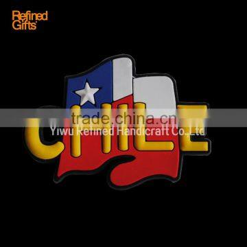 Variety Chile Flag PVC Rubber Soft 3D Fridge Magnets OEM Menufacture ECO-friendly