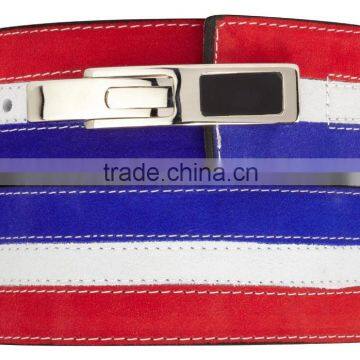 Multi color Durable Comfortable Weight lifting Belt for Men with LEVER Buckle Gym belt