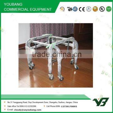 2015 Hot Sell Black Powder Shopping Basket Holder With 4 Wheels and Plastic Basket (YB-S001) photo-4