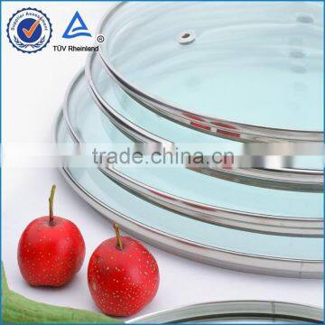 G type microwave glass cover with stainlaess steel ring